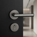 "Vanguard Round Rosette" — Lever Handle Set on Rosettes