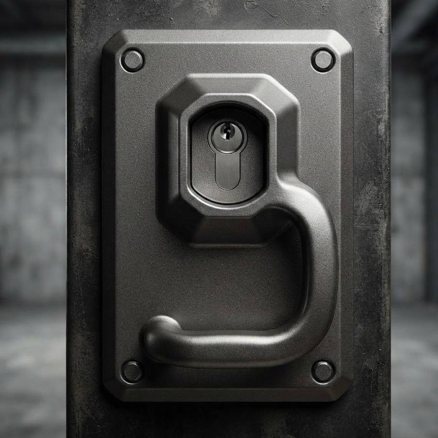 "Aegis Armor Pull & Plate" — Reinforced Hardware Set