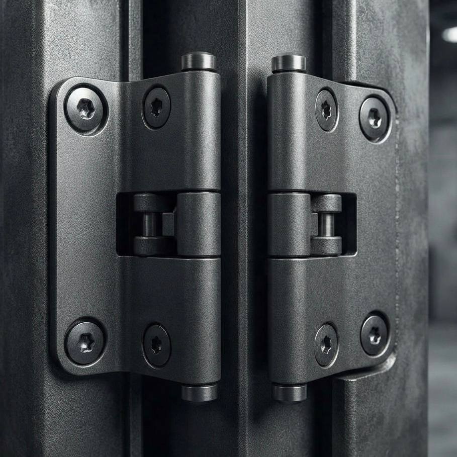 "Aegis Anti-Drop Hinges" — Reinforced Hinges with Anti-Jemmy Pins